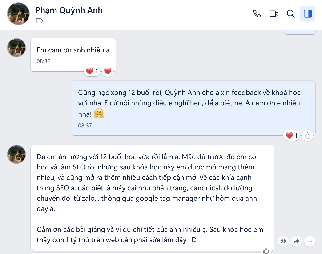 Kết quả học viên 14